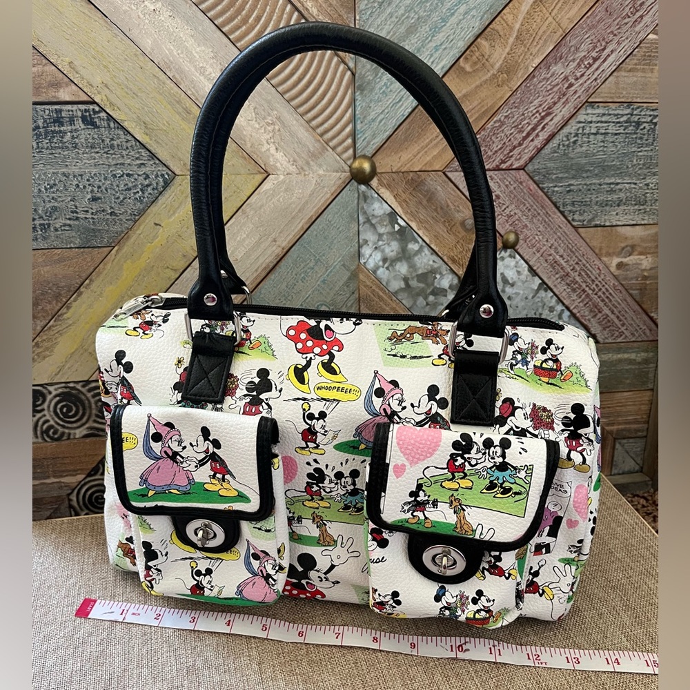 Disney Mickey Mouse White and Black Handbag